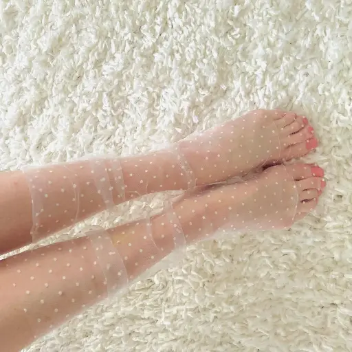 薄紗圓點緊身衣